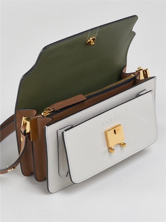 [COMING SOON] MARNI Trunk Bag EW, Mosstone/Pelican/Gold Brown